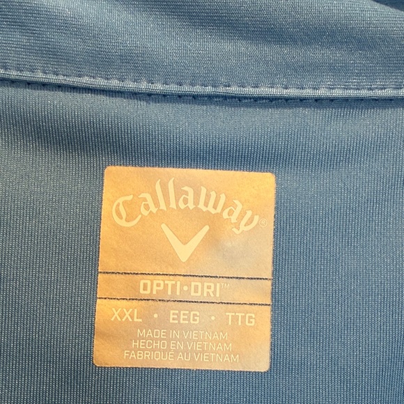 Callaway Men's Blue Striped Golf Polo - Picture 2 of 4